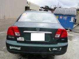 2001 HONDA CIVIC DX GREEN 4DR 1.7L MT A17528